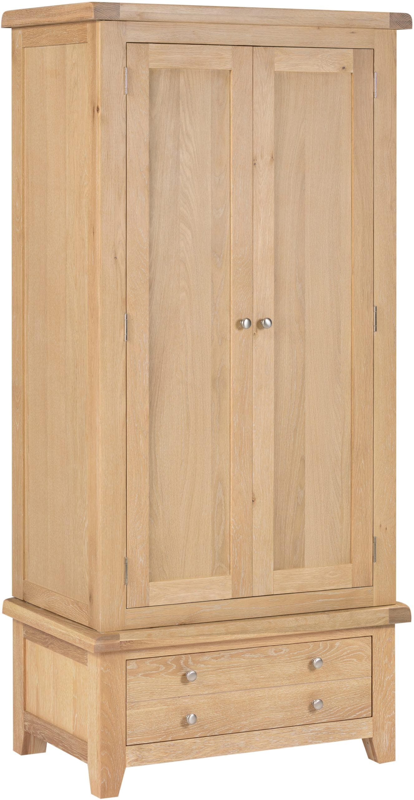 Windsor 2 Door 1 Drawer Wardrobe Natural Oak