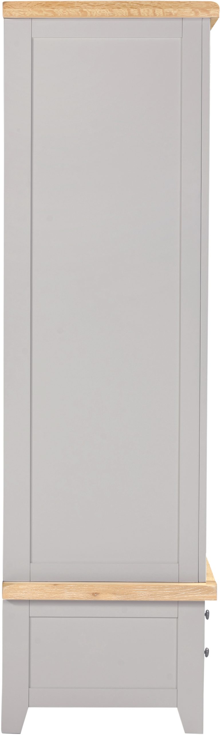 Windsor 2 Door 1 Drawer Wardrobe Pebble Grey/Oak