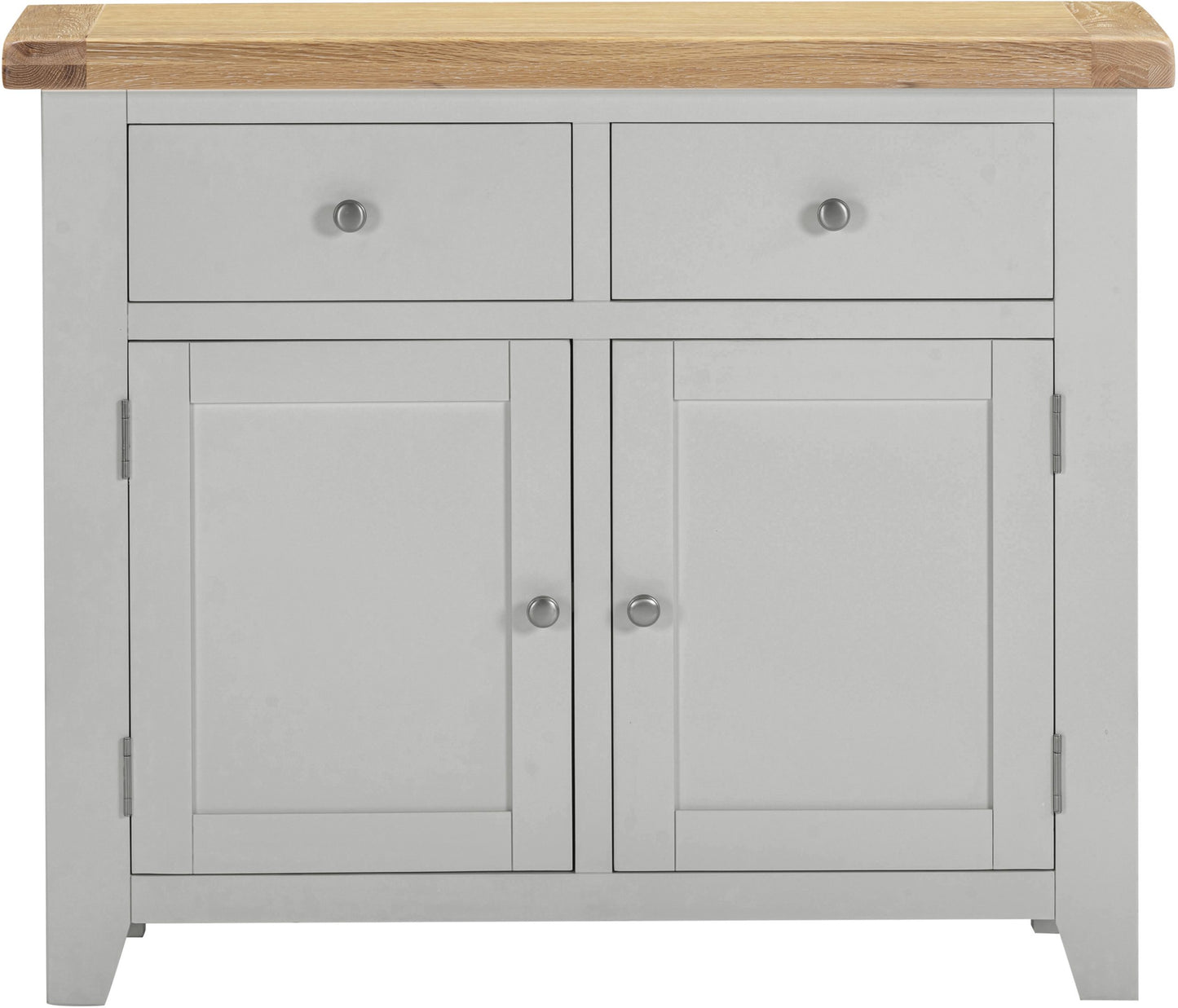 Windsor 2 Door 2 Drawer Sideboard Pebble Grey/Oak
