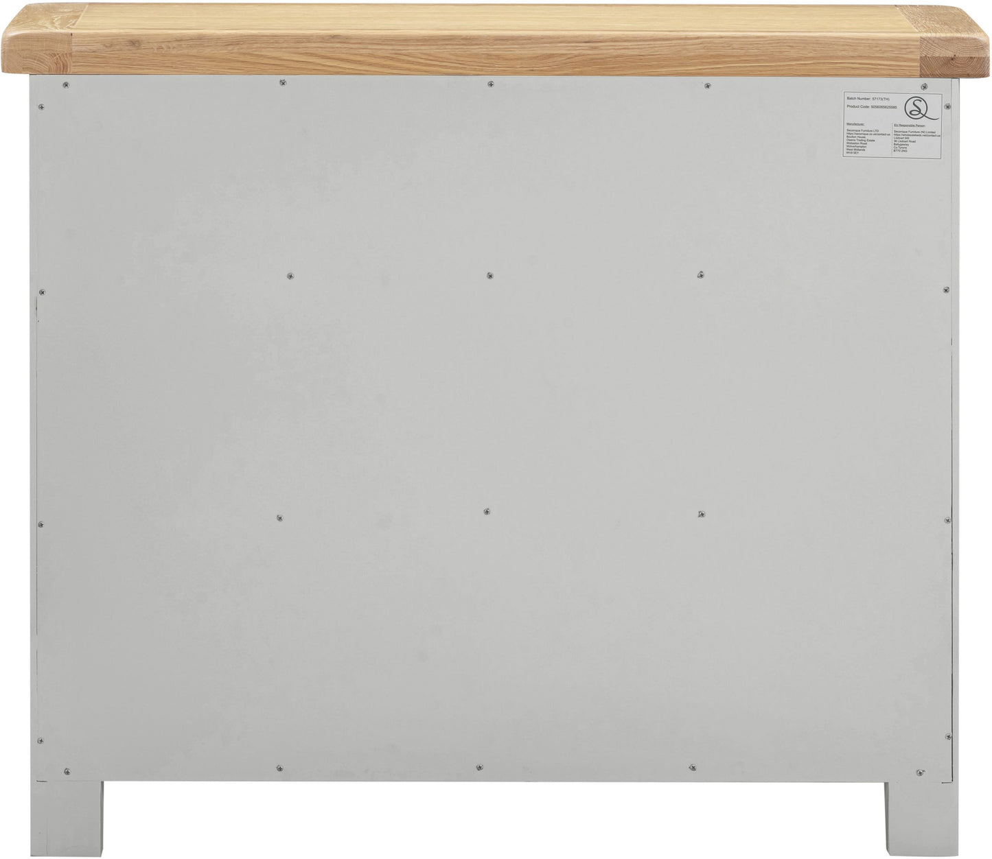 Windsor 2 Door 2 Drawer Sideboard Pebble Grey/Oak