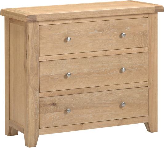 Windsor 3 Drawer Chest Natural Oak