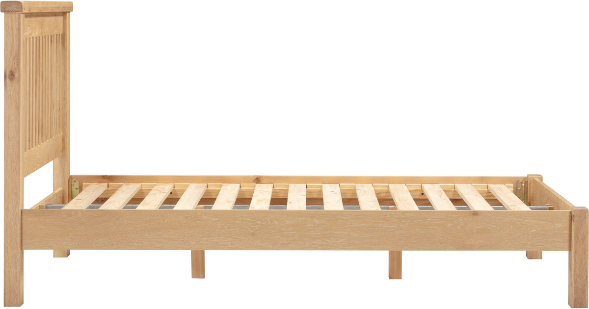 Windsor Bed Low Foot End Natural Oak – Sheepbridge Sofas & Beds
