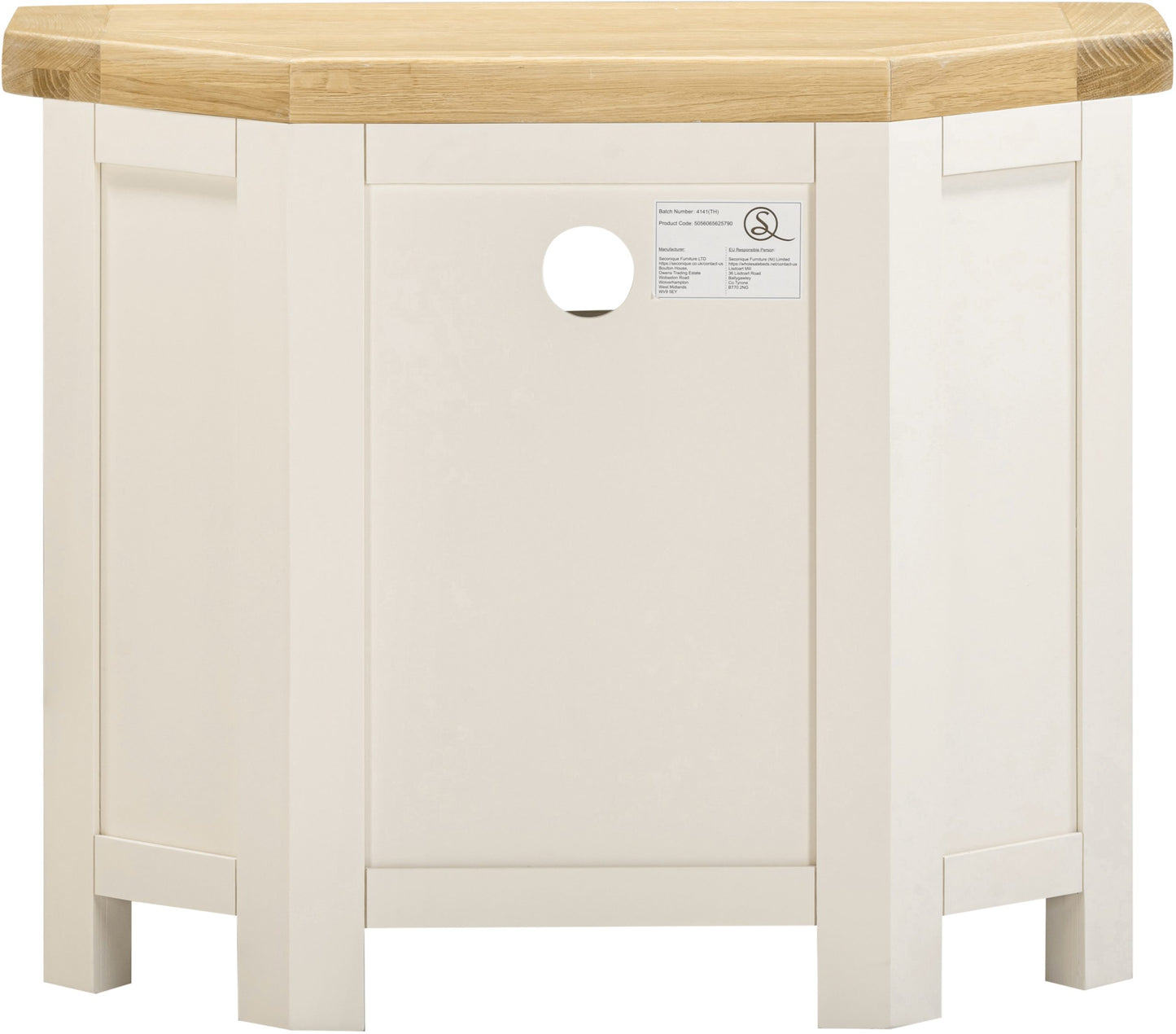 Windsor Corner TV Unit Ivory/Oak