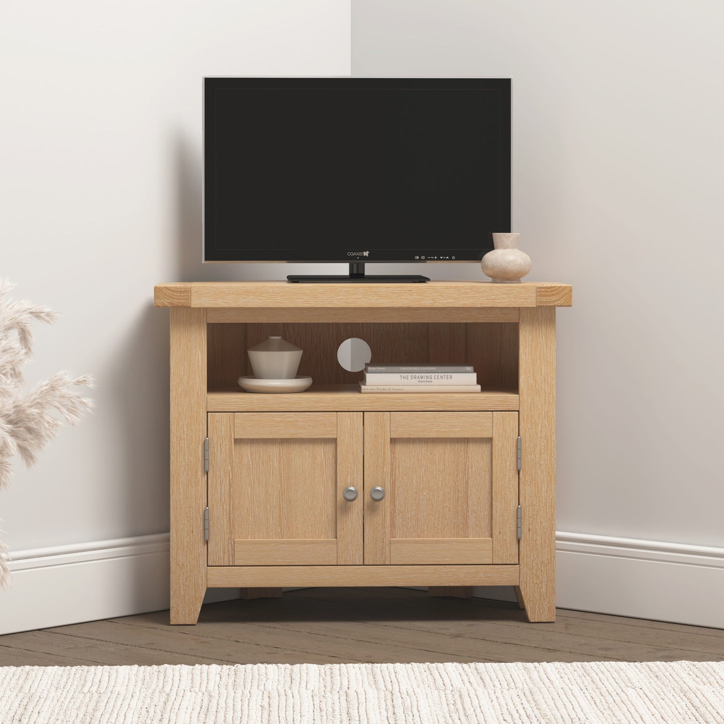 Windsor Corner TV Unit Natural Oak