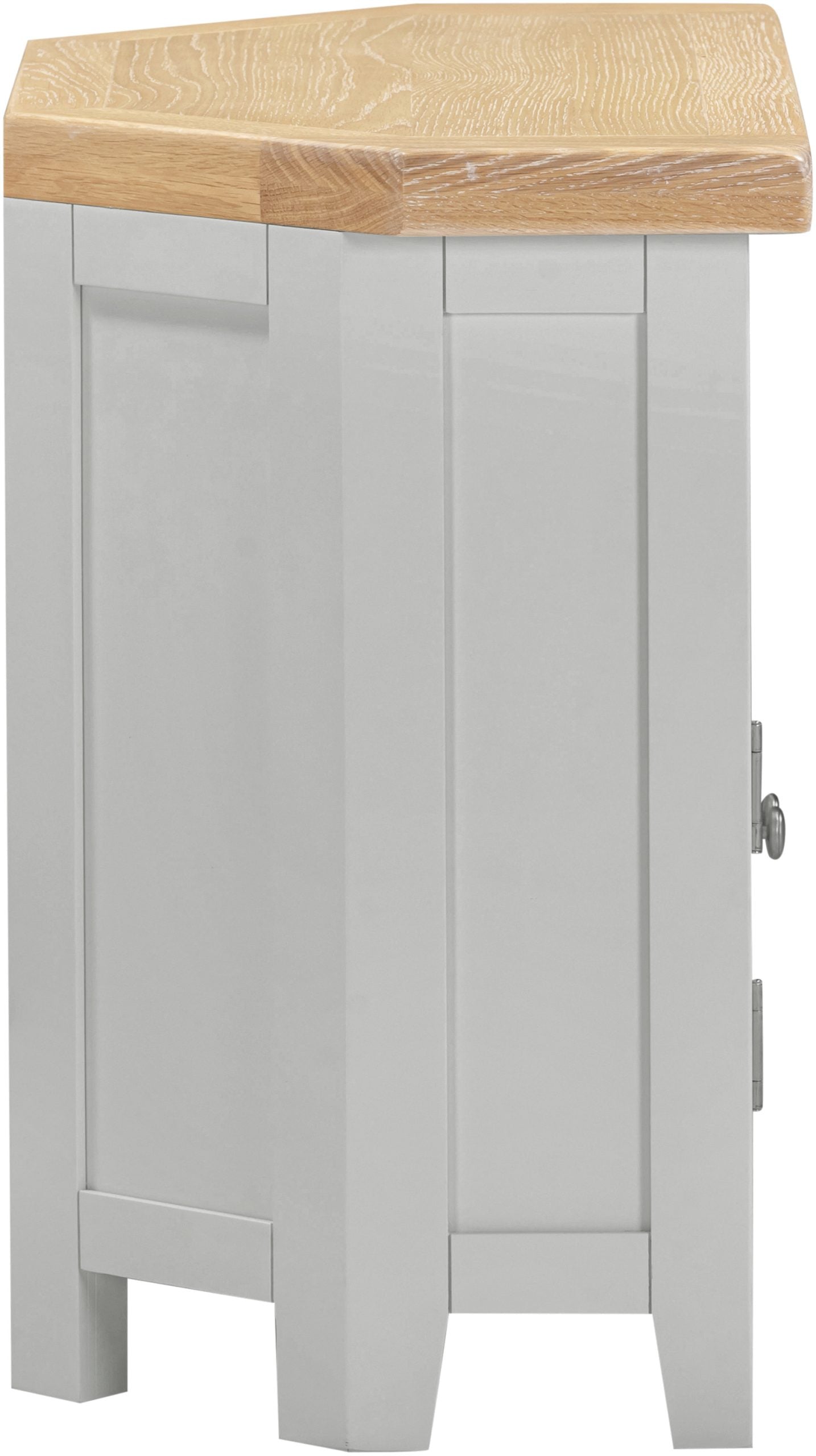 Windsor Corner TV Unit Pebble Grey/Oak