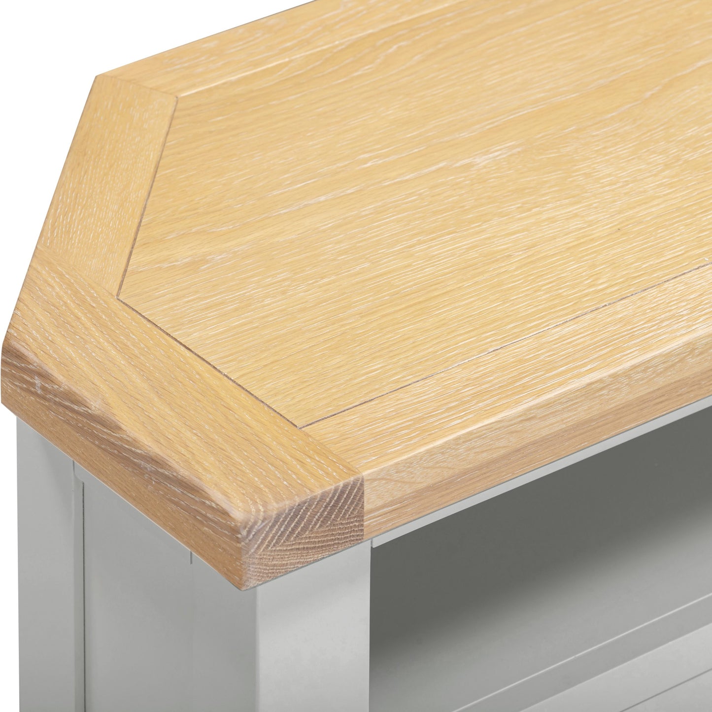 Windsor Corner TV Unit Pebble Grey/Oak