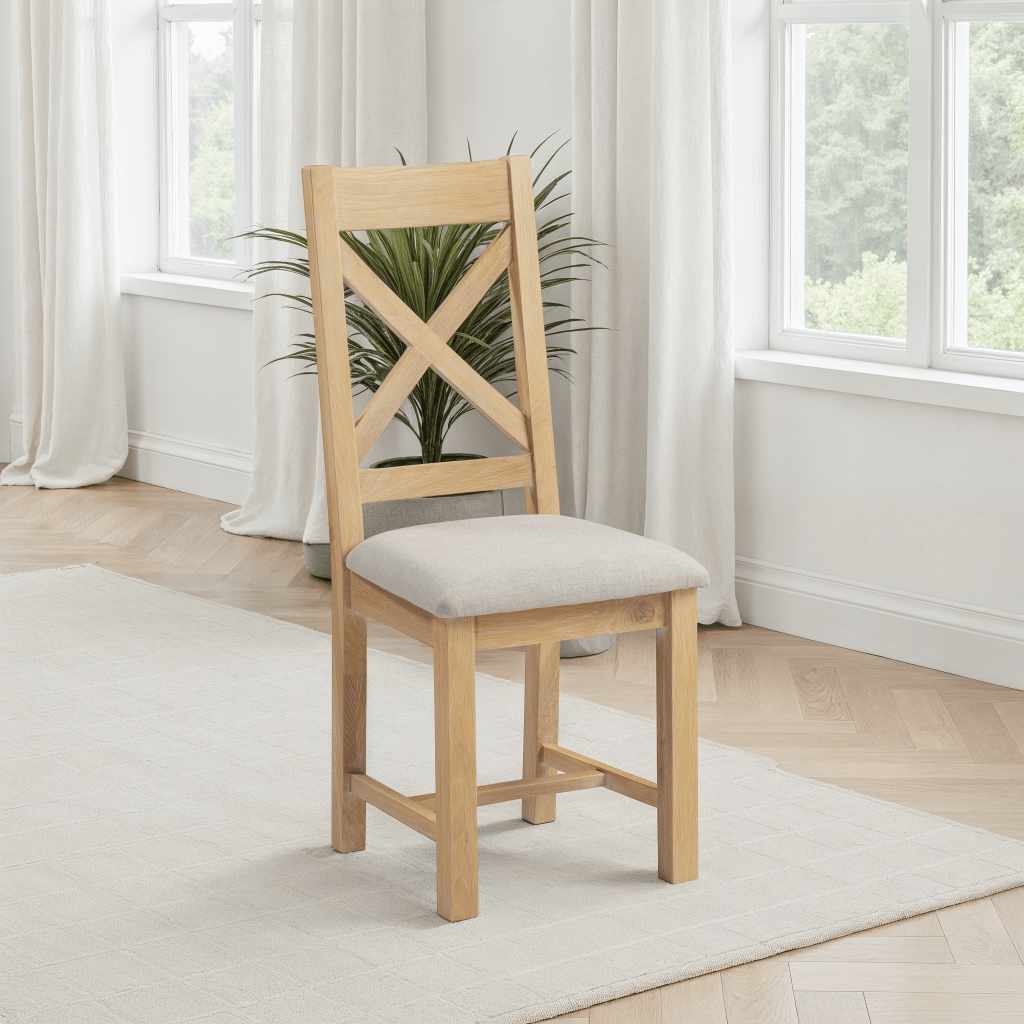Windsor 1.2m (+30cm) Extending Oak Dining Table 4 Chair Set
