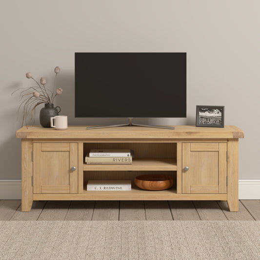 Windsor Straight TV Unit Natural Oak