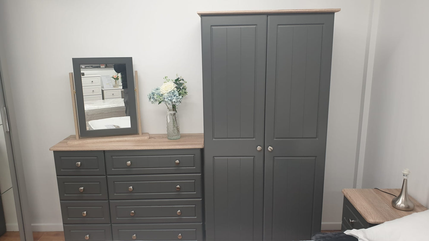 Millwood Two Door with 2 Drawers Wardrobe - Choose Your Colours