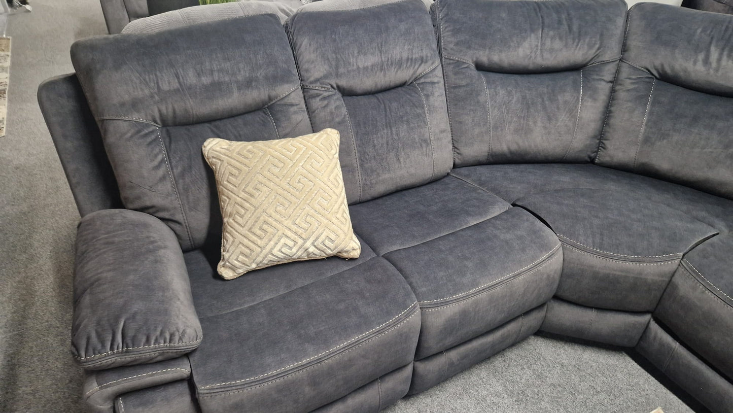 Shannon Recliner Corner Sofas - Grey Fabric