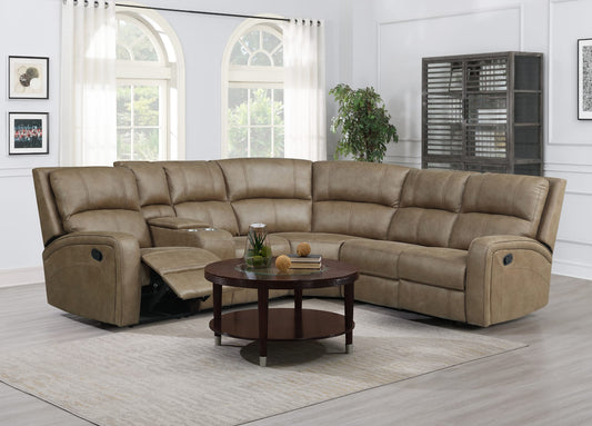 Galway Recliner Corner Sofas - Tan Fabric