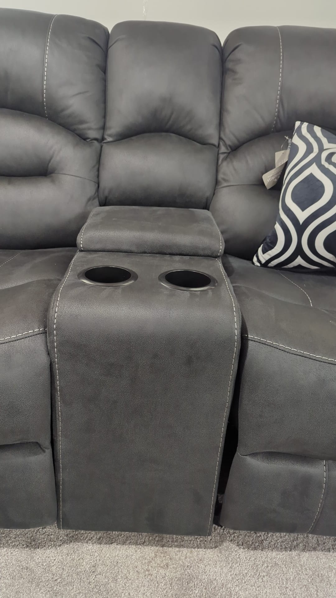 Millar Recliner Corner Sofas - Grey Fabric
