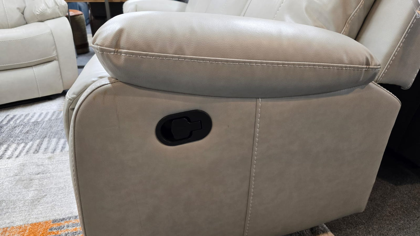 Cambridge Recliner Sofas - Light Beige Air Leather