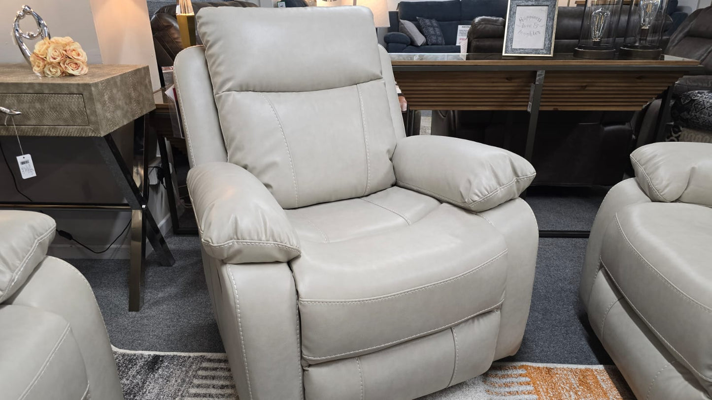 Cambridge Recliner Sofas - Light Beige Air Leather