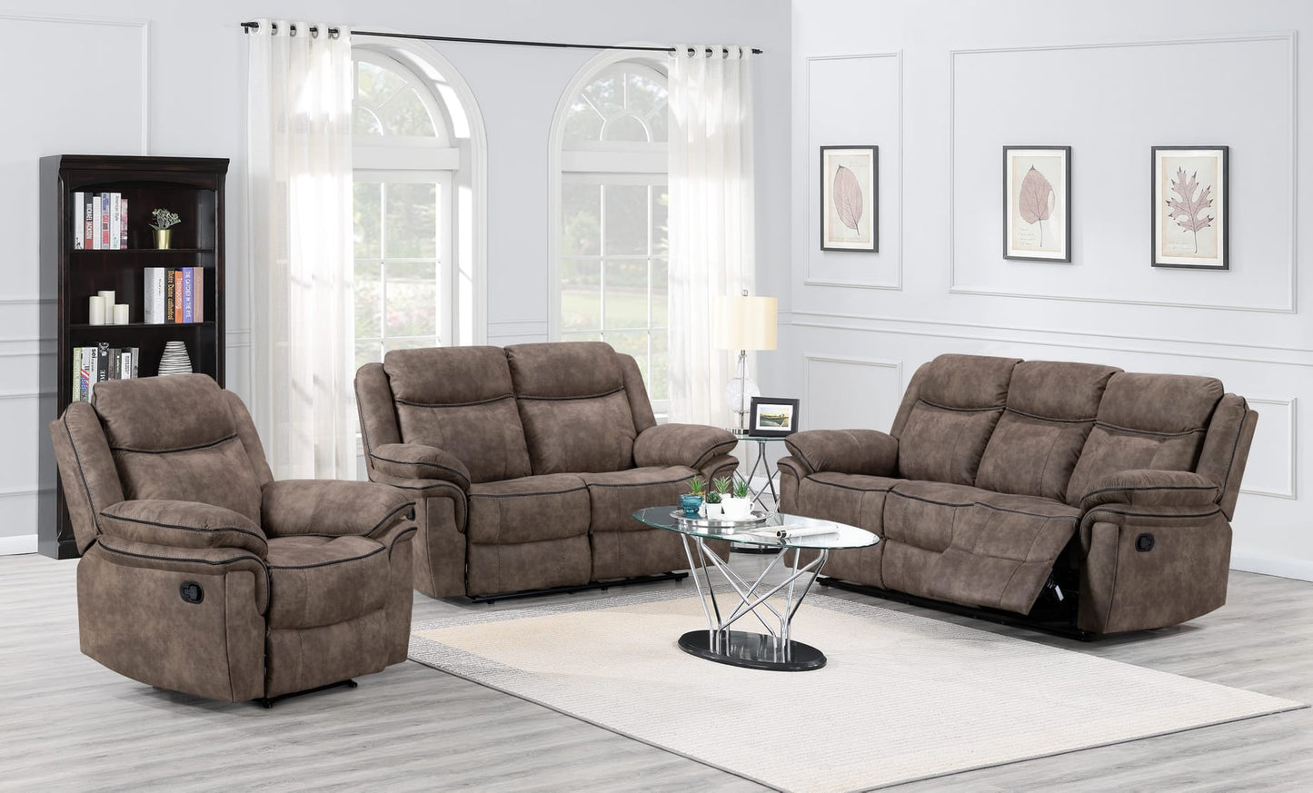 Kilkeen Recliner Sofas - Sandstone Fabric