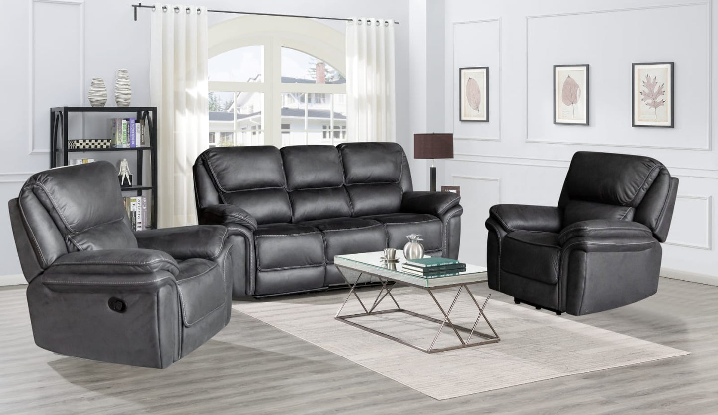 Bronte Recliner Sofas - Slate Grey Fabric