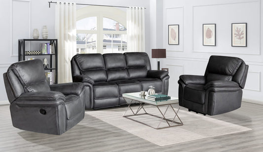 Bronte Recliner Sofas - Slate Grey Fabric
