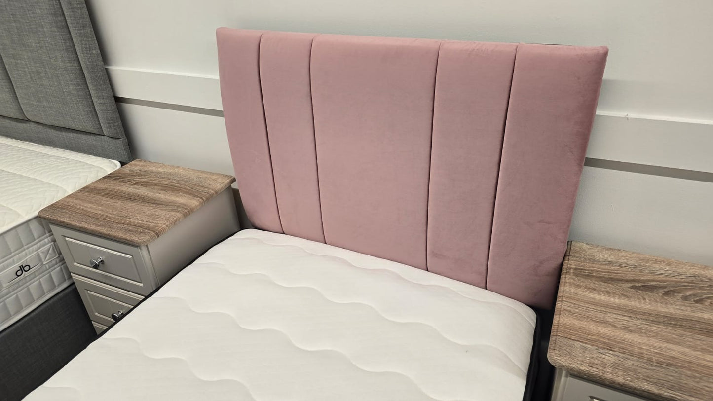 Divan Bed Set In Plush Pink