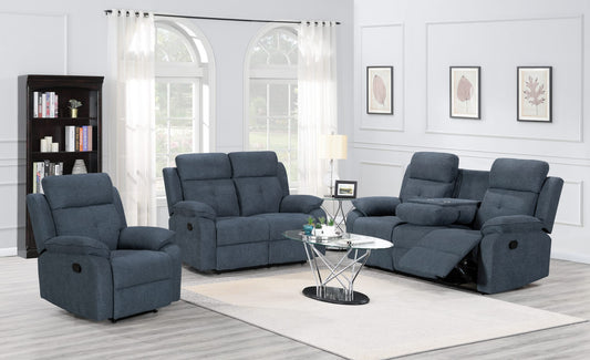 Abbey Recliner Sofas - Gunmetal Grey Fabric