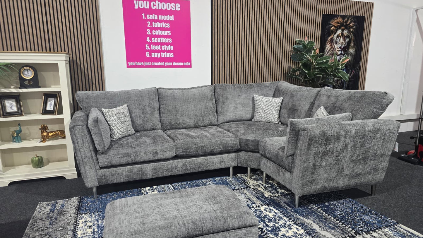 Cairo Fabric 3 Seater Sofa