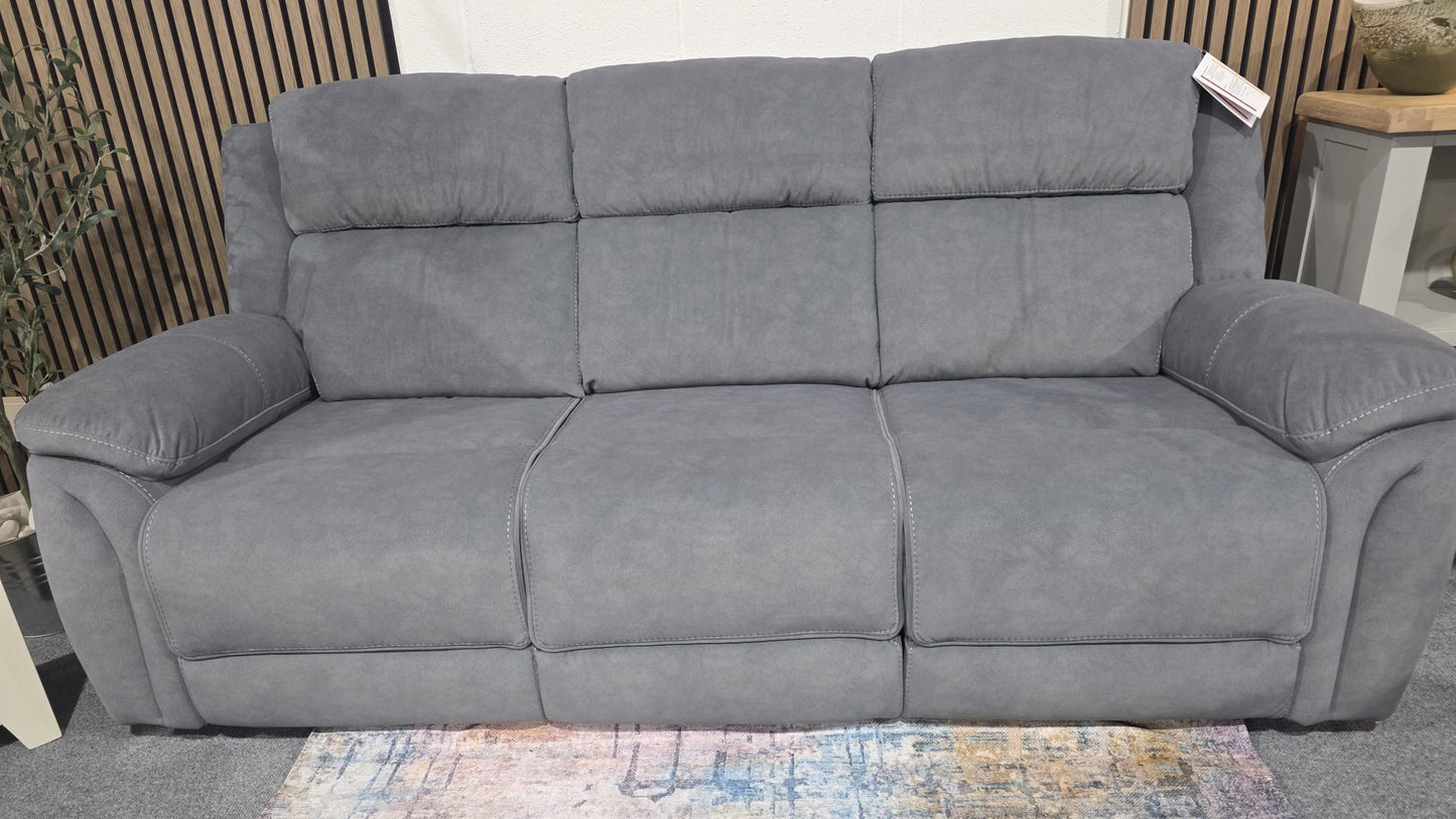 Turner Recliner Sofas - Grey Fabric