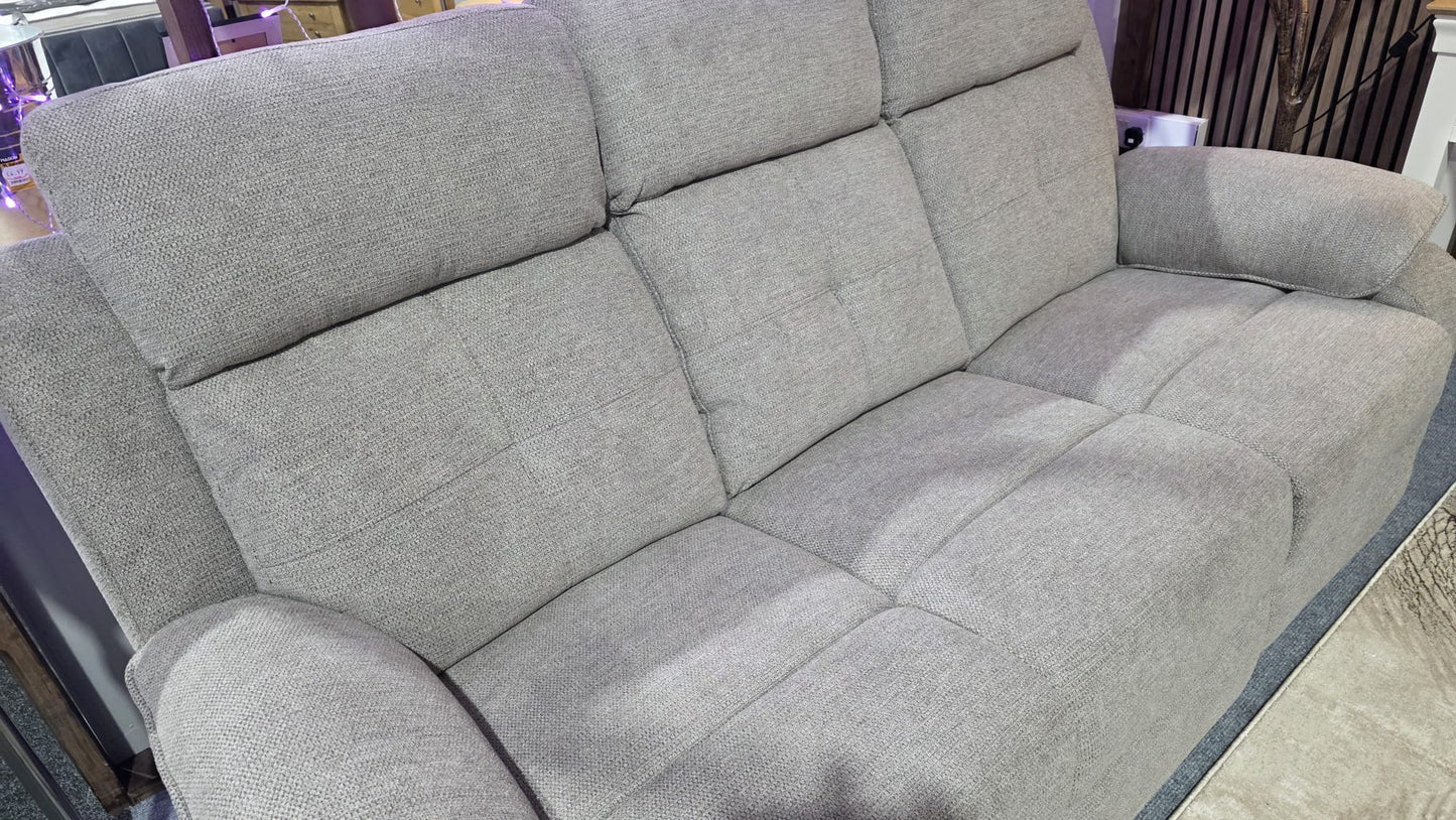 Abbey Recliner Sofas - Light Brown Fabric