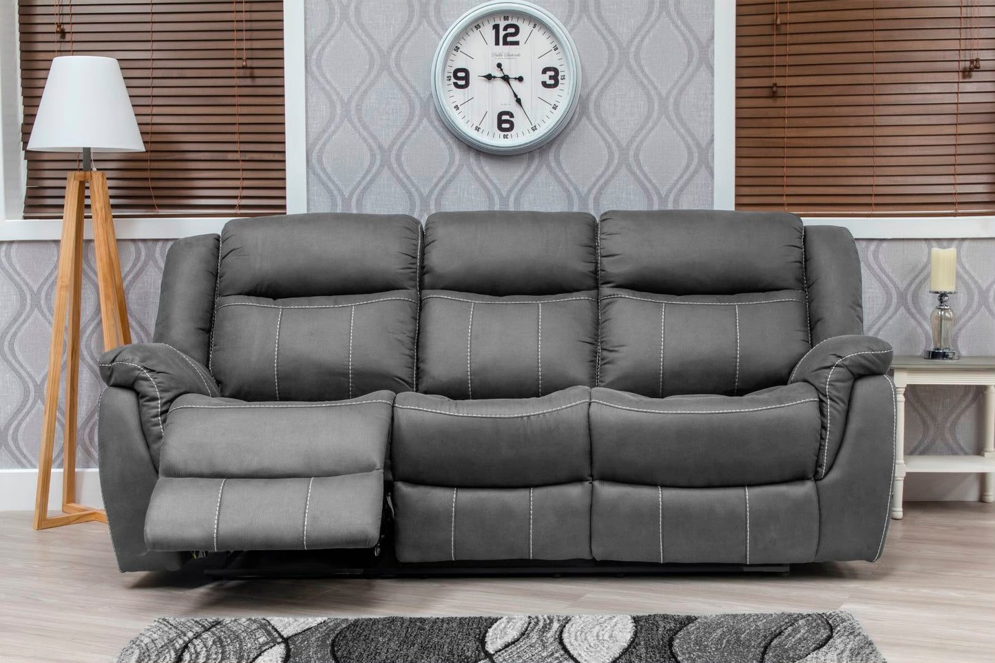 Dunmore Recliner Sofas - Dark Grey