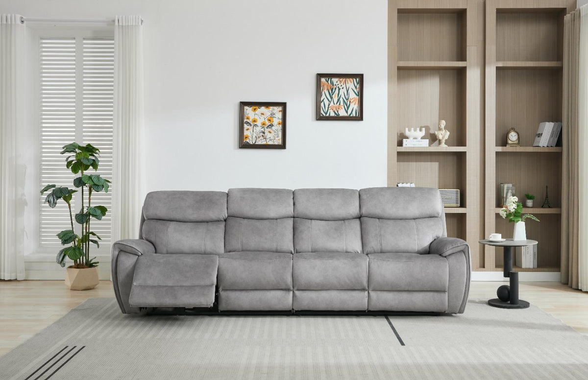 Seville Power Reclining Sofas - Platinum Fabric