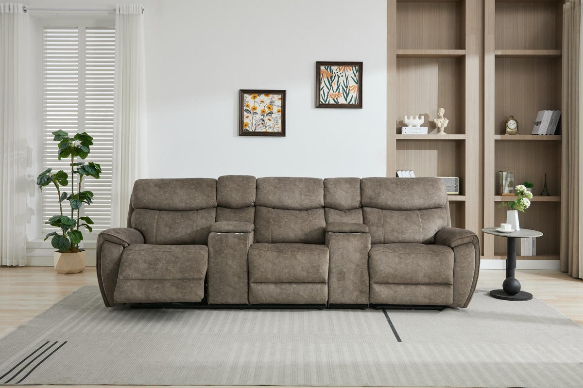 Seville Power Reclining Sofas - Taupe Fabric