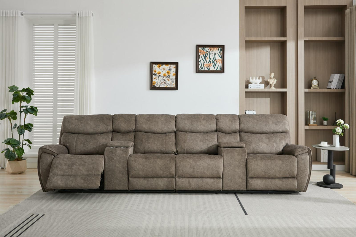 Seville Power Reclining Sofas - Taupe Fabric