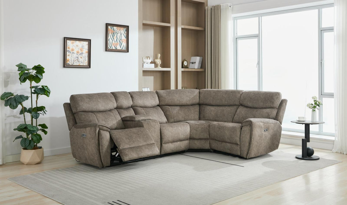 Seville Power Reclining Sofas - Taupe Fabric