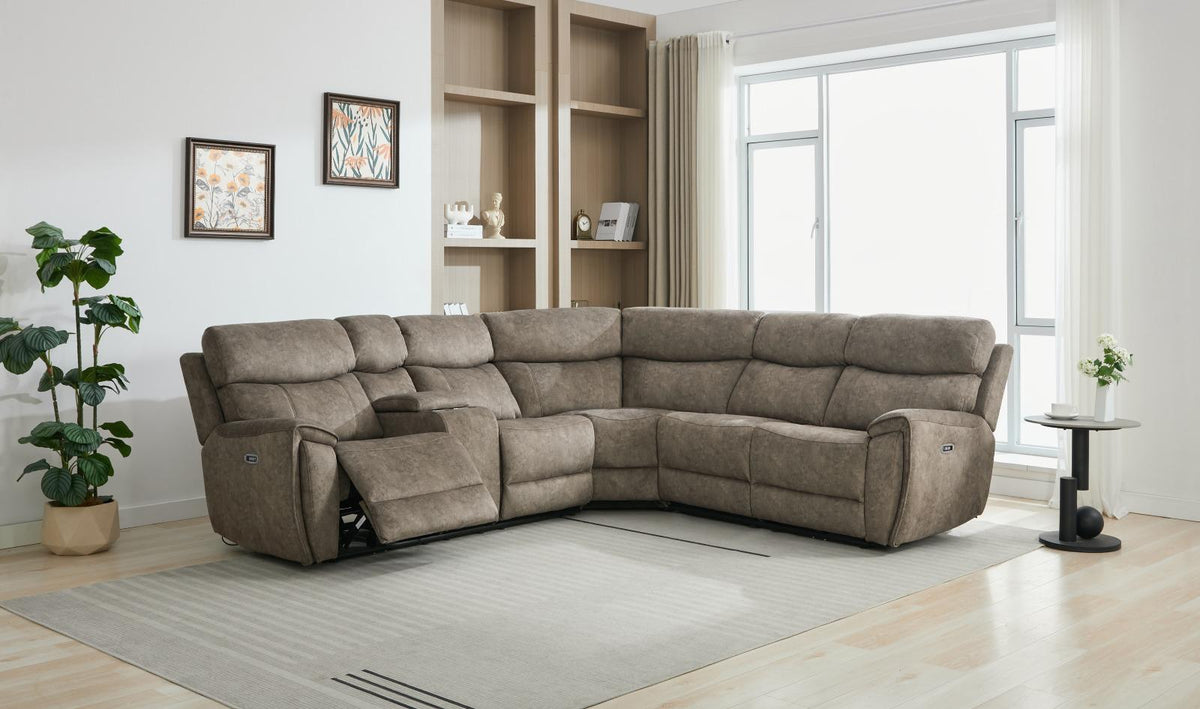 Seville Power Reclining Sofas - Taupe Fabric