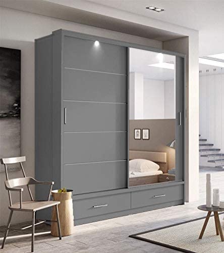 alpha slider robe grey front view