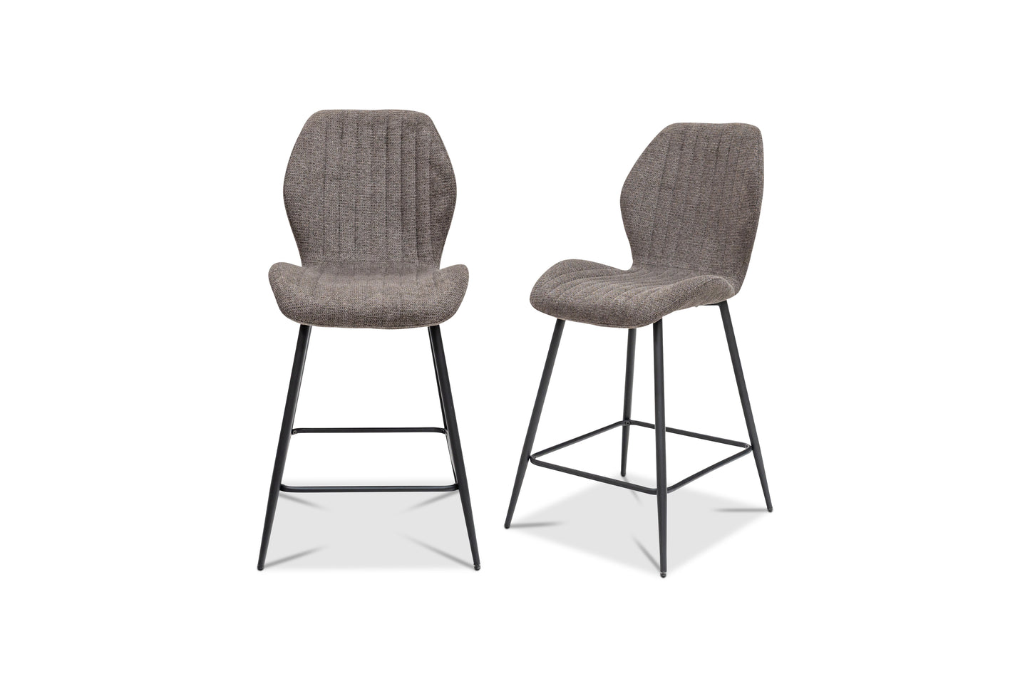 Knox Charcoal Fabric Bar Stool