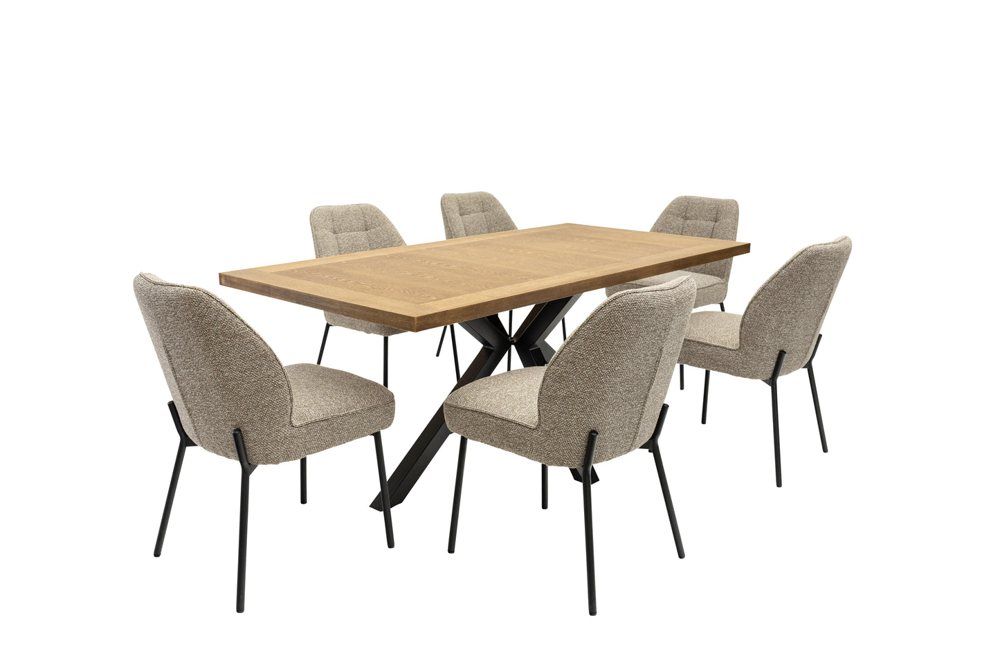 Henley 1.8m Medium Oak Veneer Dining Table