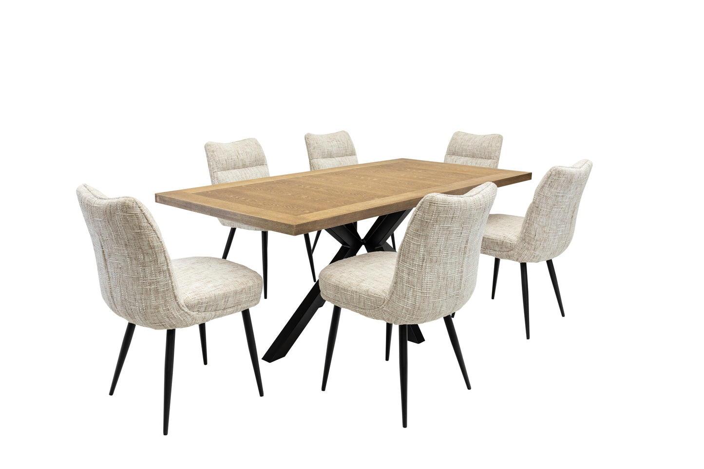 Henley 1.8m Medium Oak Veneer Dining Table