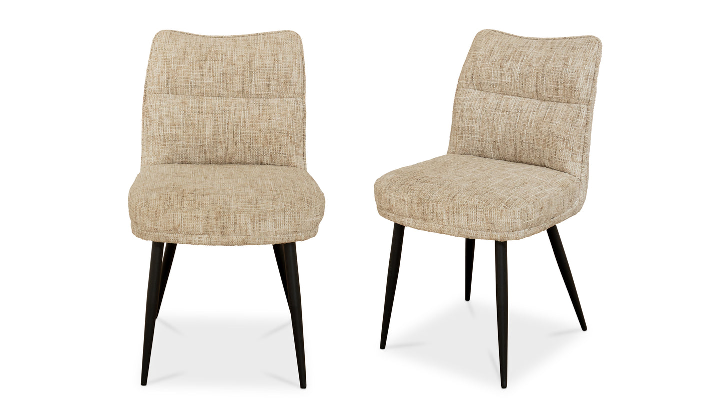 Henley Oatmeal Chenille Fabric Dining Chair