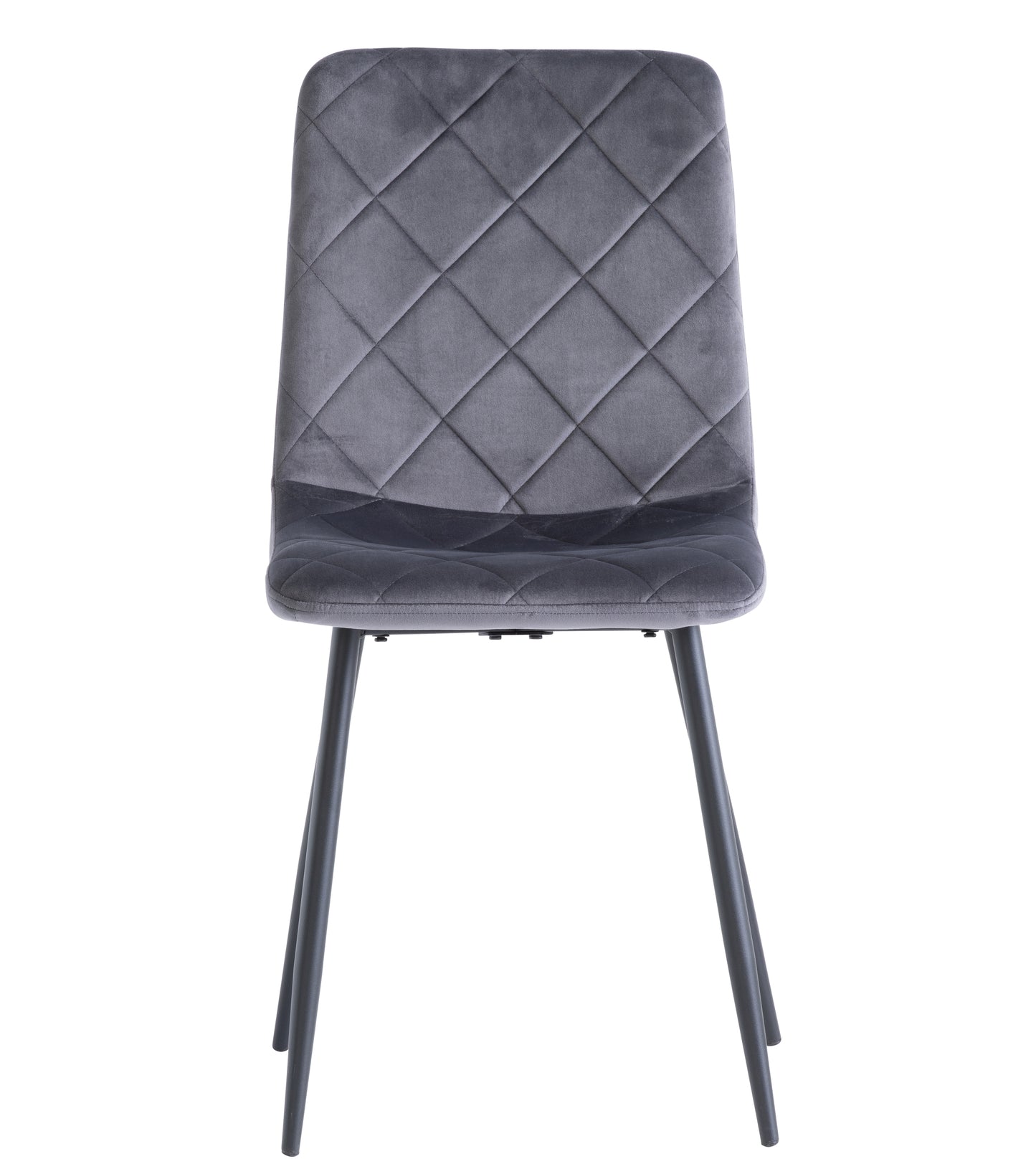 Alba 0.75m Square Grey Dining Table Set + Monaco Grey Velvet Chairs