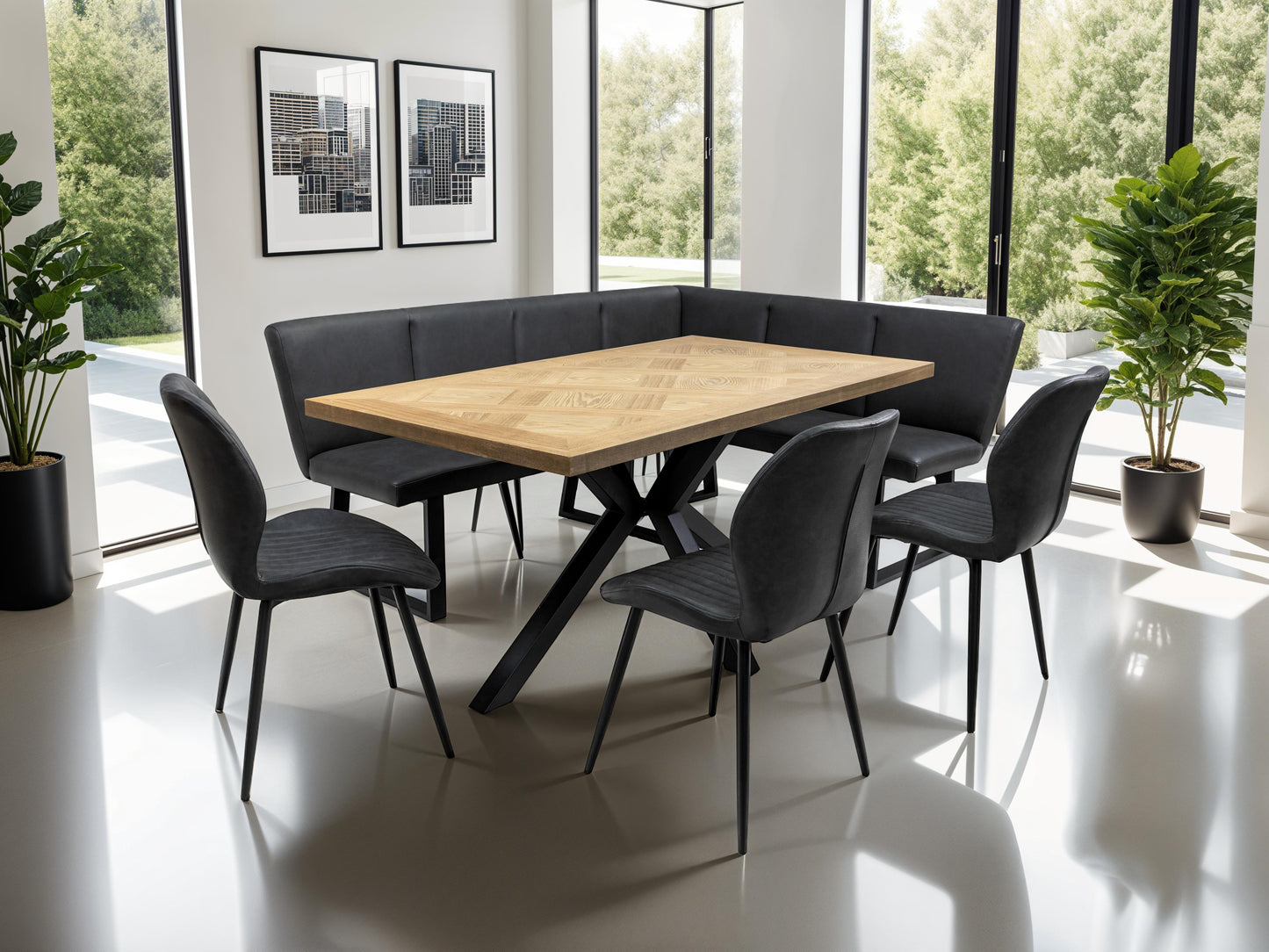 Montro 1.6 Oak Veneer Dining Table