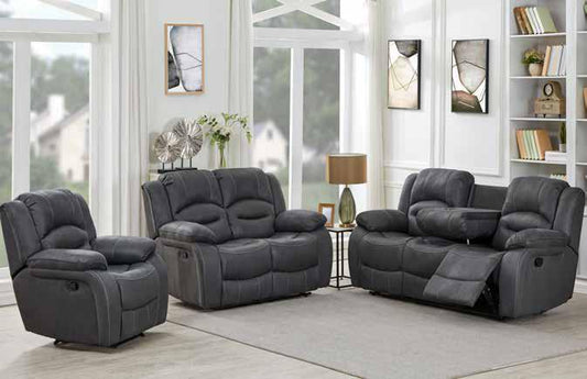 Millar Recliner Sofas - Slate Grey Fabric