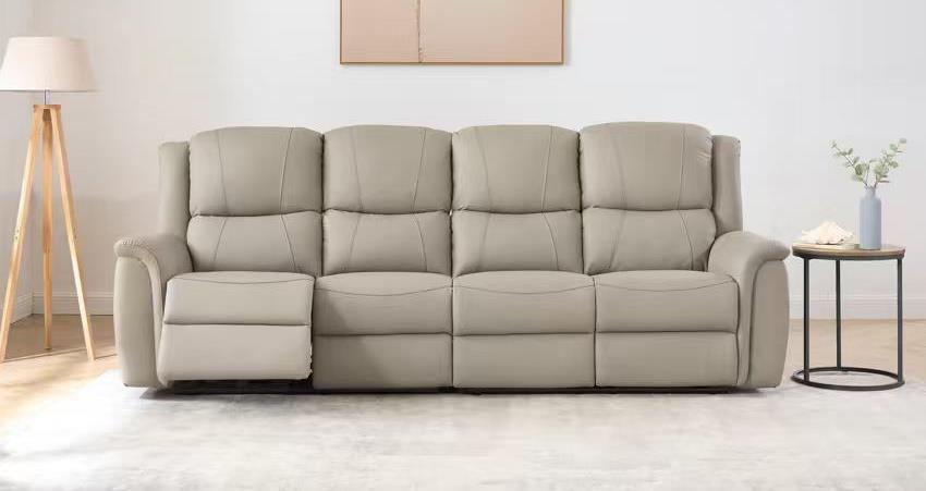 Melbourne Latte Leather Power Recliner Corner Sofas