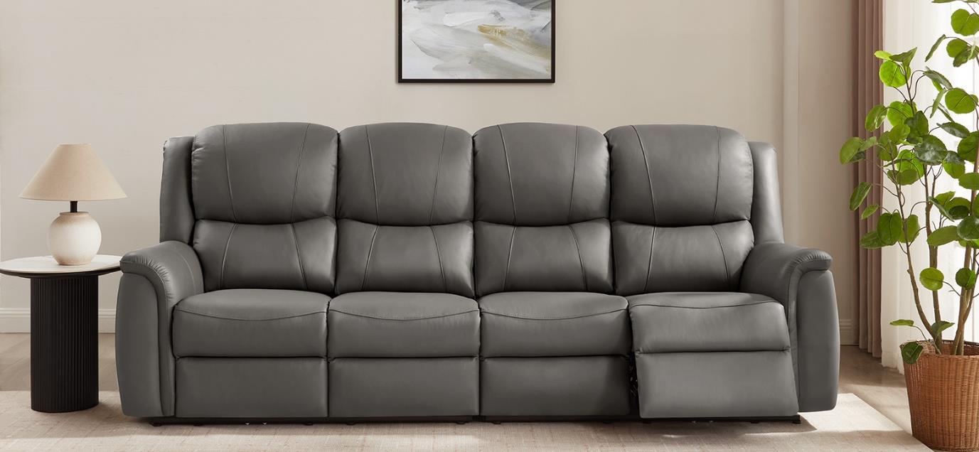 Melbourne Latte Leather Power Recliner Corner Sofas