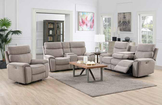 Sheldon Power Recliner Sofas - Beige Fabric