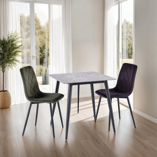 Alba 0.75m Square Grey Dining Table