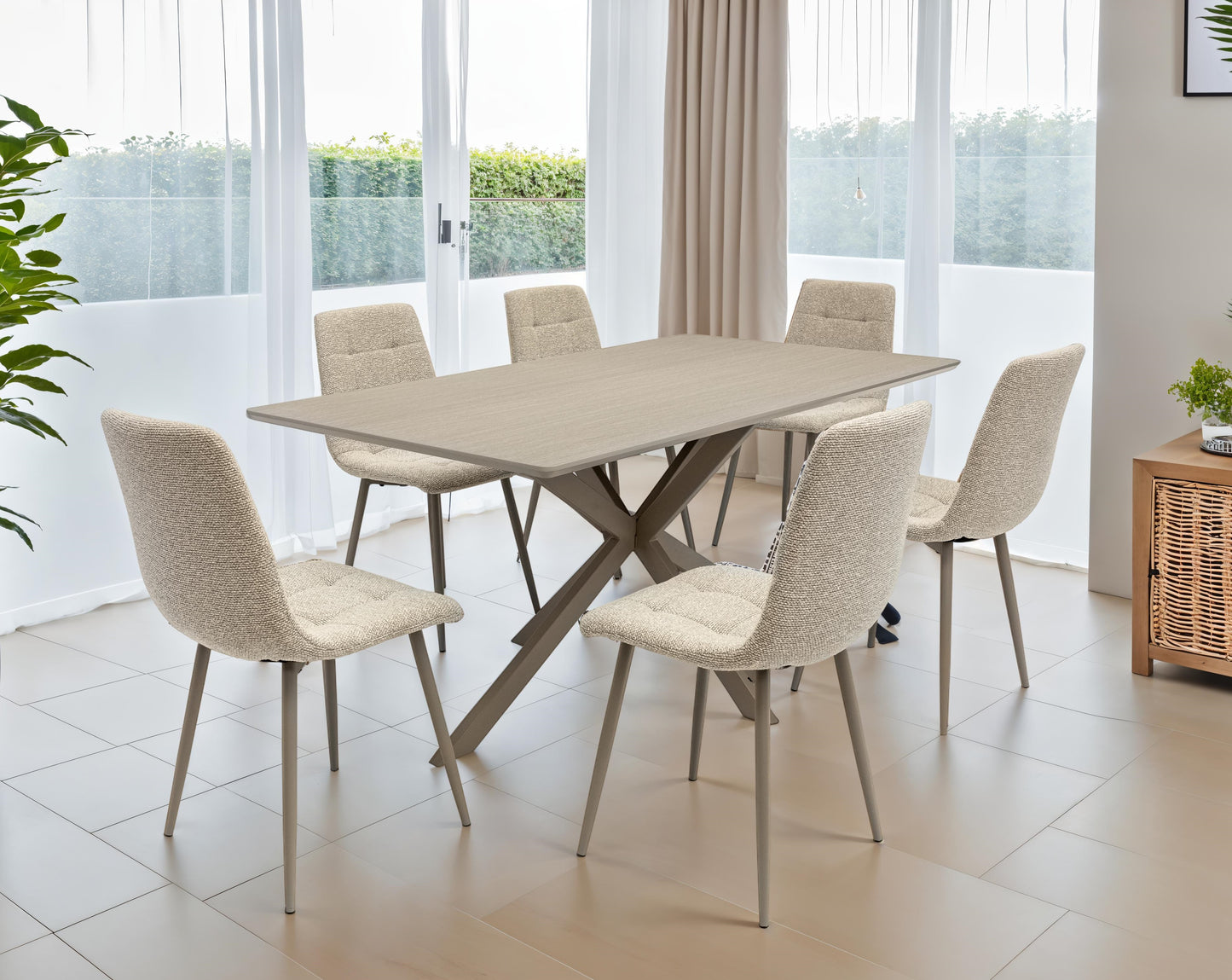 Milano 1.6m Tone Grey Dining Table
