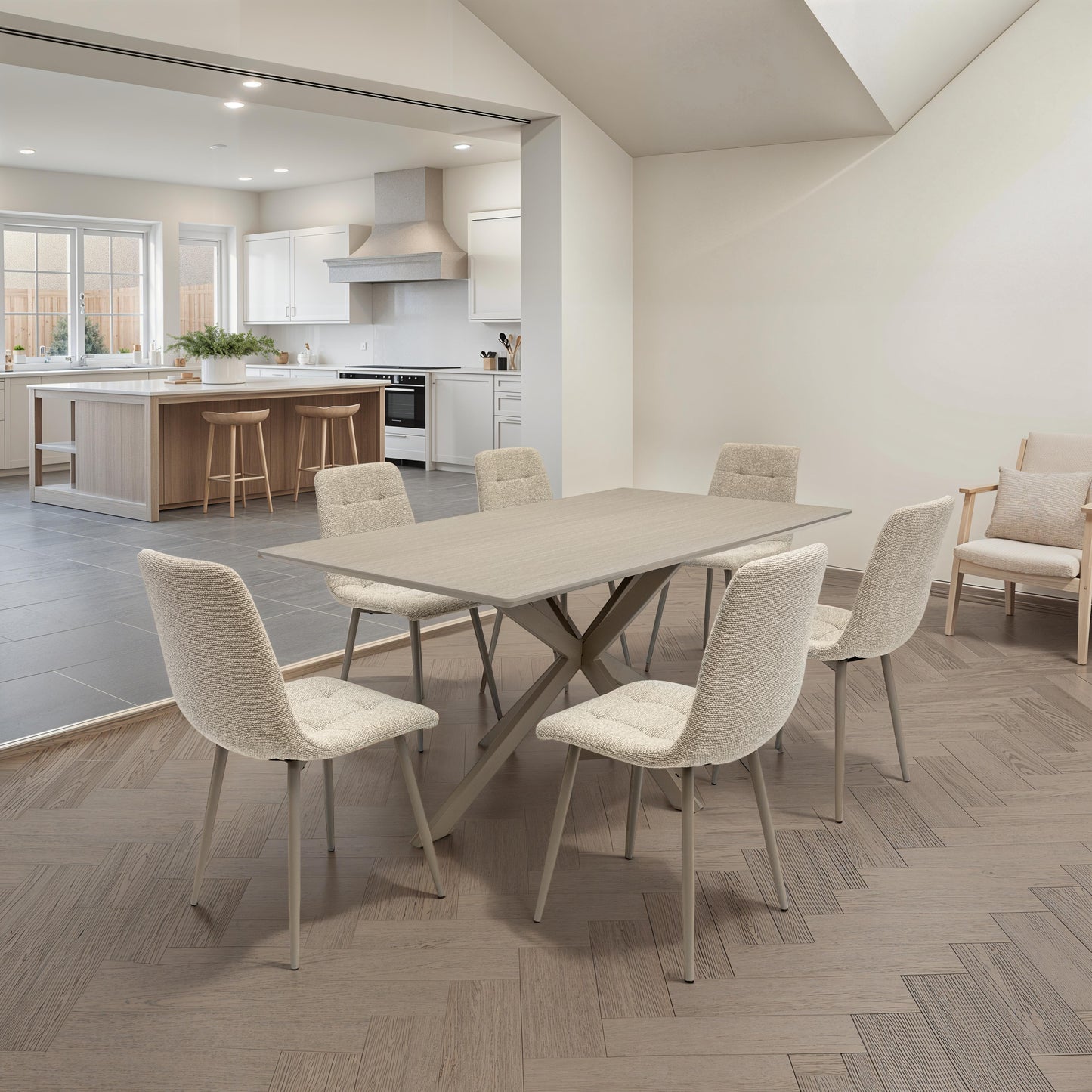 Milano 1.6m Tone Grey Dining Table