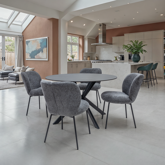 Bondi 1.2m Australian Grey Round Dining Table