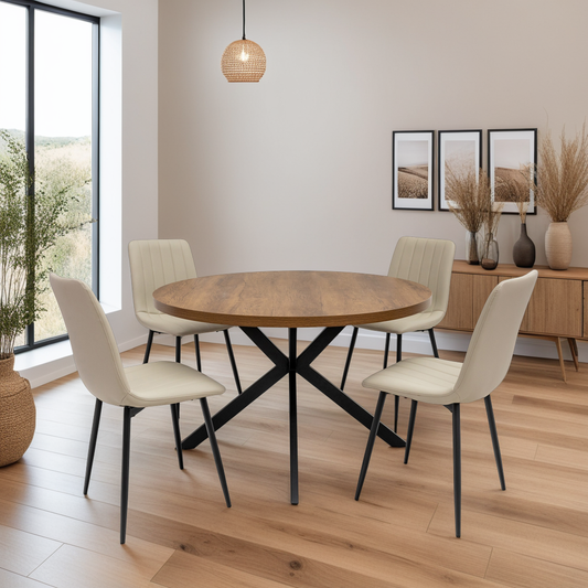 Ashbourne 1.2m Dark Oak Round Dining Table