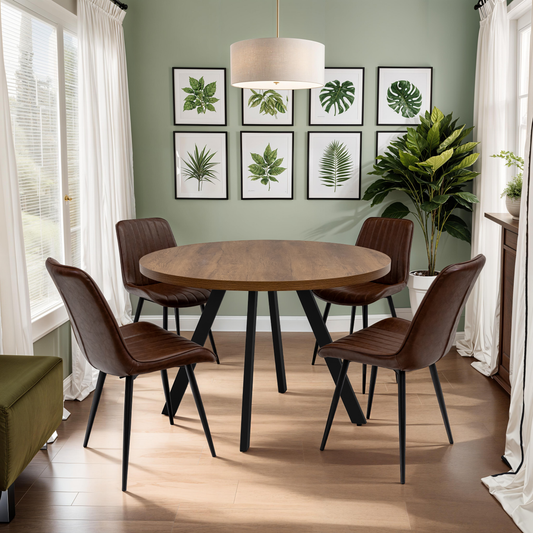 Ashbourne 1.1m Dark Oak Round Dining Table