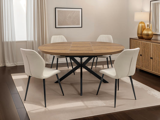 Ashbourne 1.2m Extending (+40cm) Dark Oak Round Dining Table